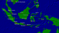 Indonesien Städte + Grenzen 1920x1080
